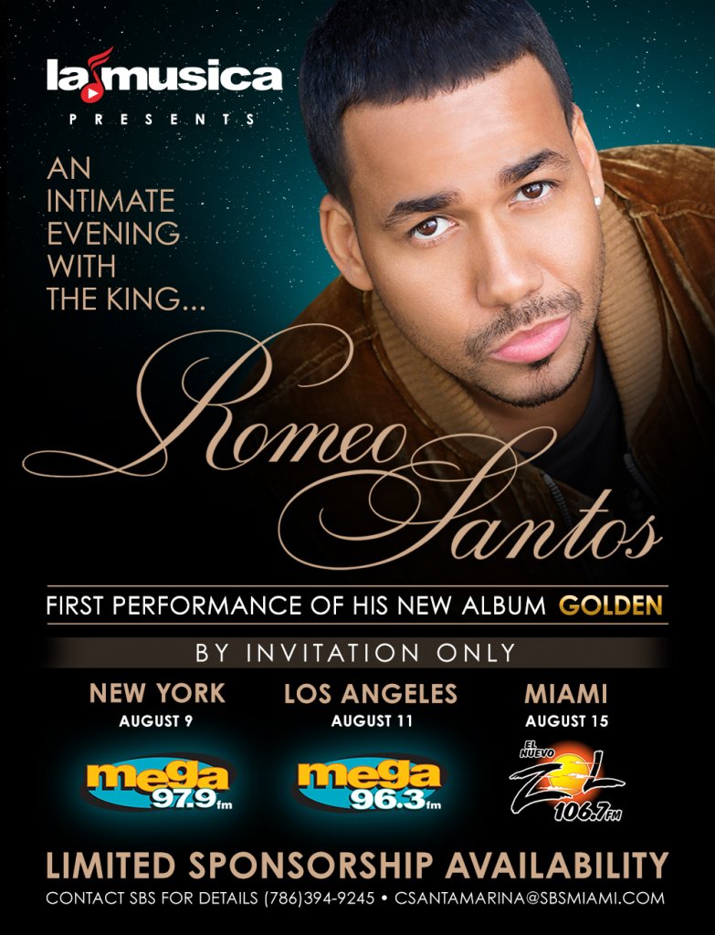 "Rey de la Bachata" Romeo Santos