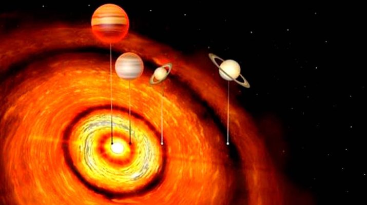 Identifican un joven sistema solar con cuatro planetas gigantes