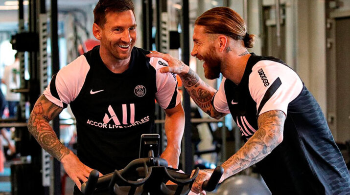 Así fue el encuentro entre Messi y Sergio Ramos por primera vez como compañeros en el PSG