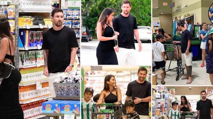 Captan a Leo Messi haciendo compras en el supermercado Publix de Miami