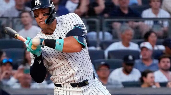 Aaron Judge dejó juego de Yankees al recibir pelotazo en su mano izquierda
