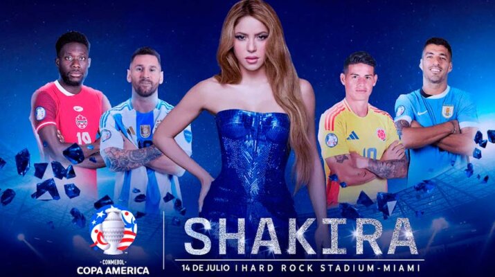 La superestrella global Shakira se presentará en la final de la CONMEBOL Copa América USA 2024™
