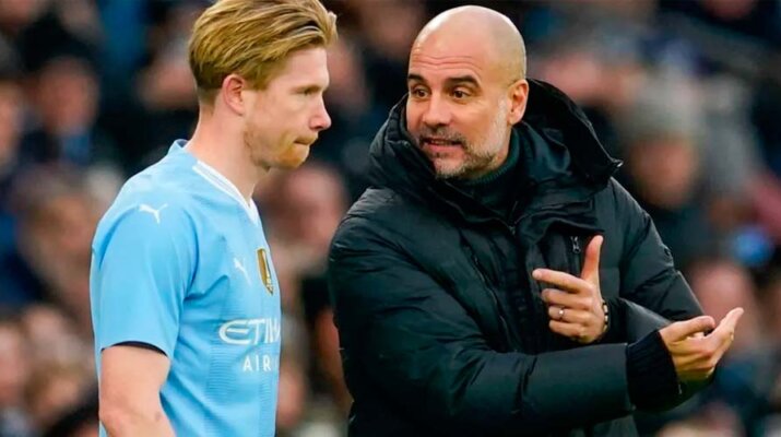 Pep Guardiola disipó los rumores sobre la salida de De Bruyne del Manchester City