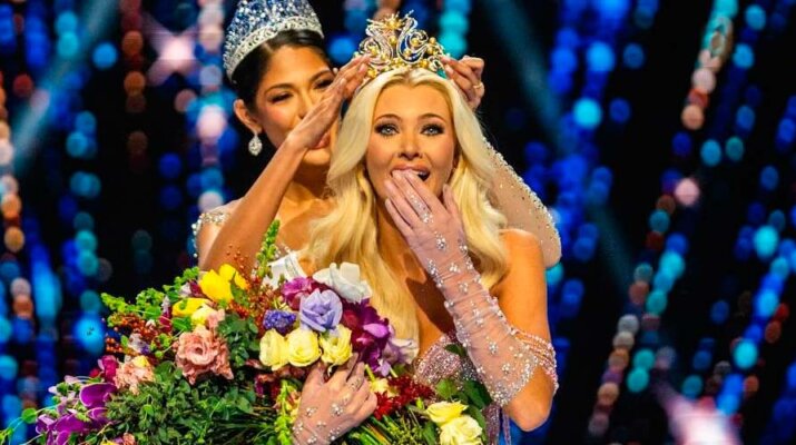 Victoria Kjaer representante de Dinamarca se convierte en Miss Universe 2024