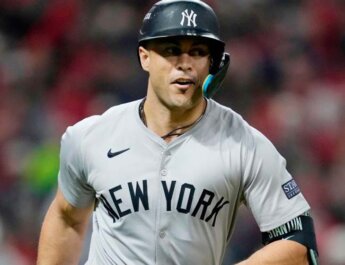 Giancarlo Stanton tomó su primera práctica de bateo en el terreno