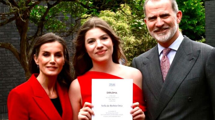 La infanta Sofía se gradúa de bachillerato con la presencia de los reyes Felipe y Letizia
