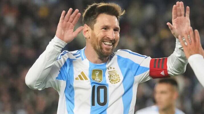 Messi se despide de su público con doblete en la goleada de Argentina sobre Venezuela